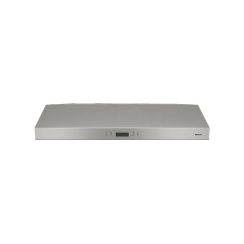 Photo 1 of (DENTED SHIELDS/RANGE SIDE; MISSING POWER CABLES) Broan-NuTone BCDJ136SS Glacier Range Hood with Light Exhaust Fan for Under Cabinet, 0.6 Sones, 400 CFM, 36-Inch, Stainless Steel