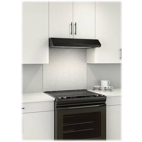 Alt View 12. Broan - Sahale 30" Convertible Range Hood - Black.