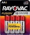 Front Zoom. Rayovac Fusion AA Batteries (8 Pack), Double A Alkaline Batteries.