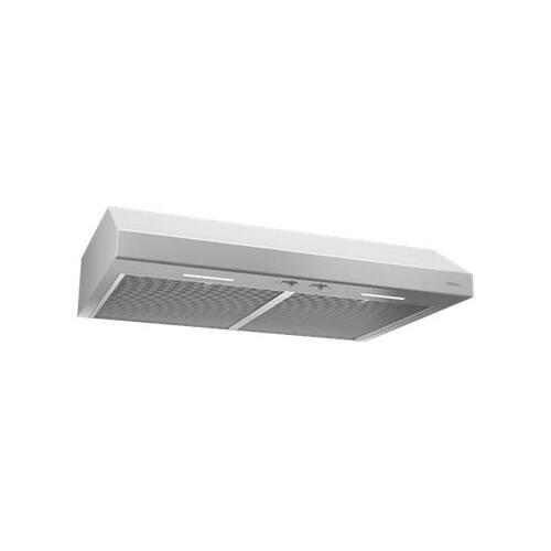 Left. Broan - Glacier 30" Convertible Range Hood - White.