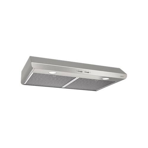 Left. Broan - Sahale 30" Convertible Range Hood - Stainless Steel.