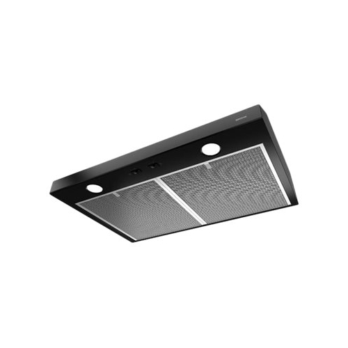 Photo 1 of Broan-NuTone BCSD142BL Glacier Range Hood with Light, Exhaust Fan for Under Cabinet, Black, 42-inch