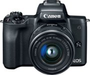 Front Zoom. Canon - EOS M50 Mirrorless Camera with EF-M 15-45mm f/3.5-6.3 IS STM Zoom Lens - Black.