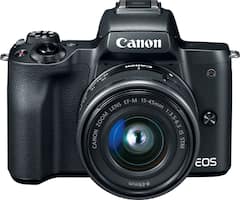 Canon - EOS M50 Mirrorless Camera with EF-M 15-45mm f/3.5-6.3 IS STM Zoom Lens - Black - Front_Zoom