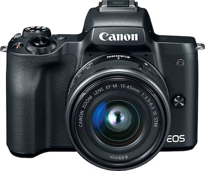 Canon - EOS M50 Mirrorless Camera with EF-M 15-45mm f/3.5-6.3 IS STM Zoom Lens - Black