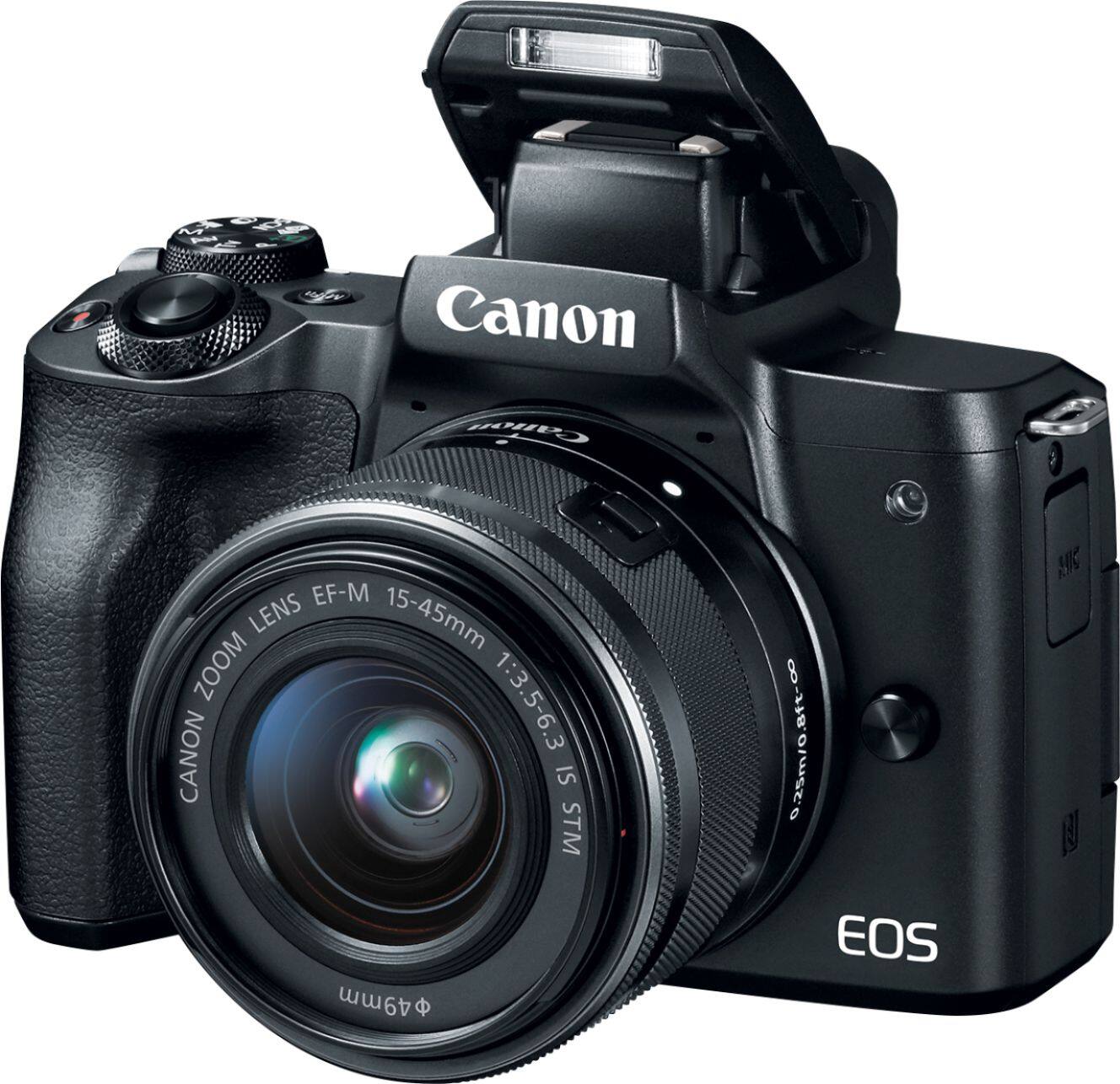Alt View 12. Canon - EOS M50 Mirrorless Camera with EF-M 15-45mm f/3.5-6.3 IS STM Zoom Lens - Black.