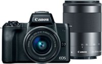 Front Zoom. Canon - EOS M50 Mirrorless Camera Two Lens Kit with EF-M 15-45mm f/3.5-6.3 IS STM and EF-M 55-200mm 1:4.5-6.3 IS STM Zoom Lenses - Black.