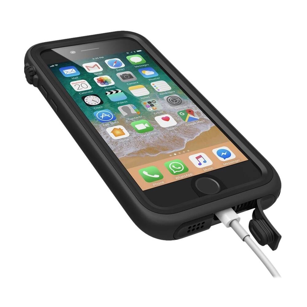 protective waterproof case for apple iphone 8 and 7 - stealth black protective waterproof case for apple iphone 8 and 7 - stealth black