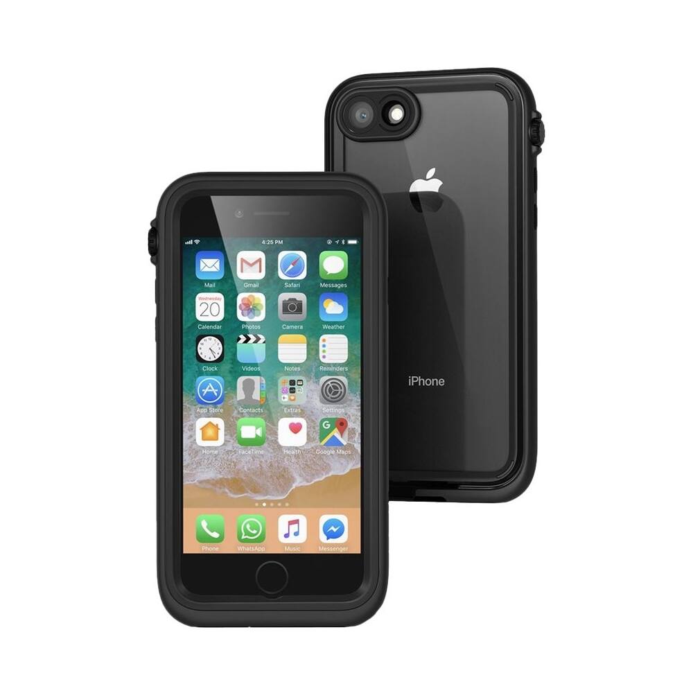 protective waterproof case for apple iphone 8 and 7 - stealth black protective waterproof case for apple iphone 8 and 7 - stealth black