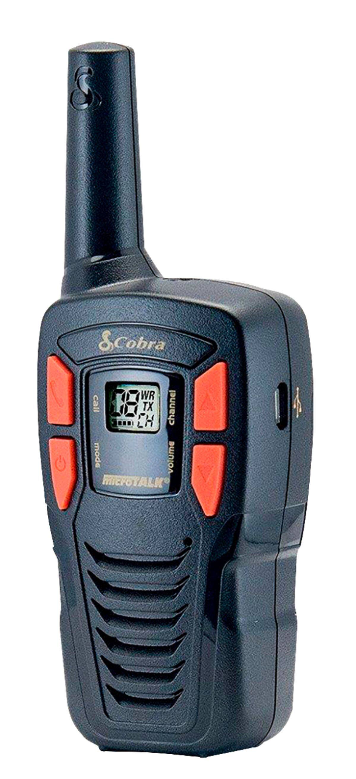 Left. Cobra - MicroTALK 16-Mile, 22-Channel FRS/GMRS 2-Way Radios (3-Pack) - Black.