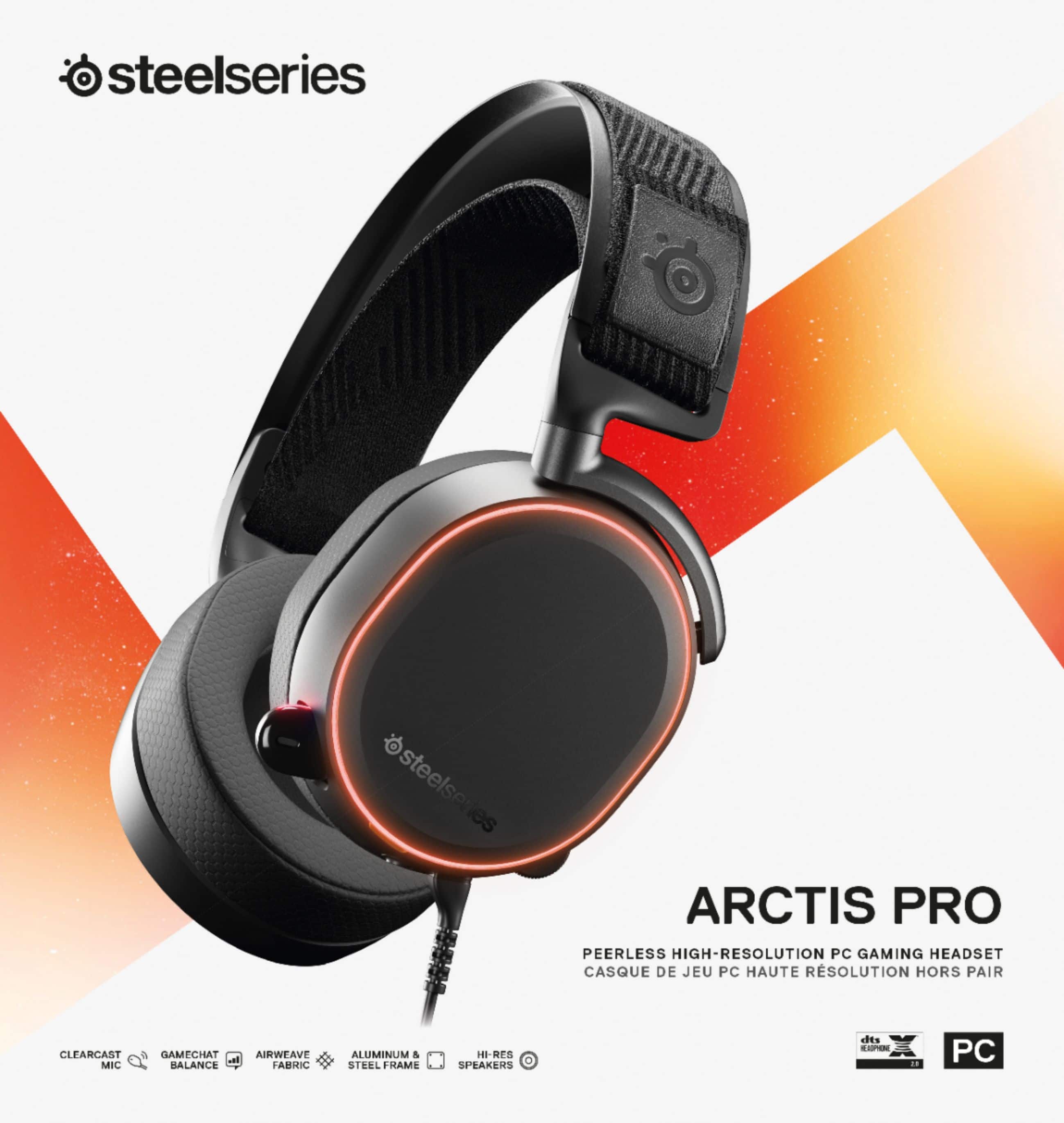 Alt View 14. SteelSeries - Arctis Pro High Fidelity Wired Gaming Headset for PC, PS5, PS4 - Black.