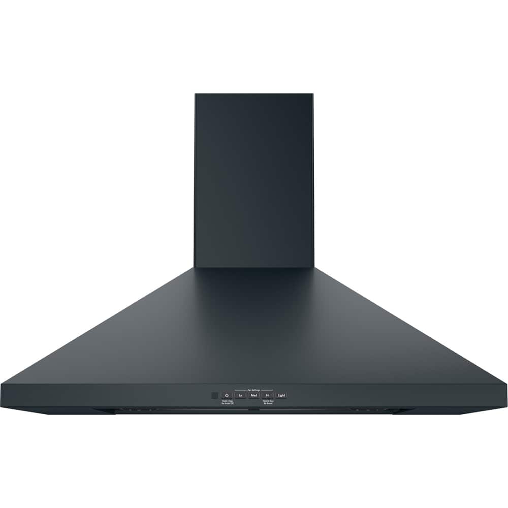 GE - 30 inches - Convertible - Wall Range Hood - Black Slate - Front_Zoom
