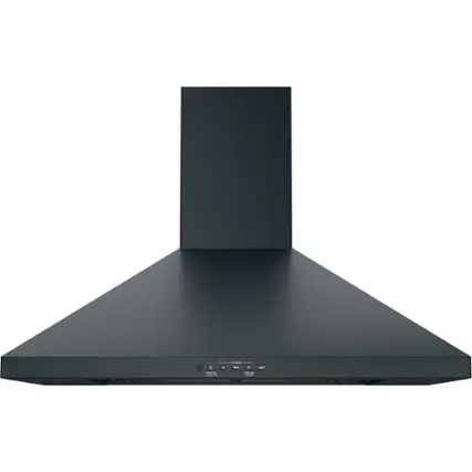 Front. GE - 30" Convertible Range Hood - Black Slate.