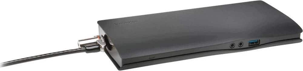 Front. Kensington - SD4600P USB-C Docking Station - Black.