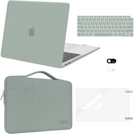 mosiso - 5-in-1 MacBook Air 13 Case and Sleeve Kit A2337/A2179/A1932 - Antique Green