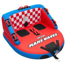VEVOR - Towable Tubes for Boating, 2-Rider Inflatable Towable Tube for Boat to Pull, 340 lbs Capacity Water Sports Boating Tubes - Blue + Red
