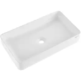 Rectangle Vessel Sink, 24" x 13.8" Bathroom Vessel Sink Countertop, Ceramic Bathroom Sinks Above Counter