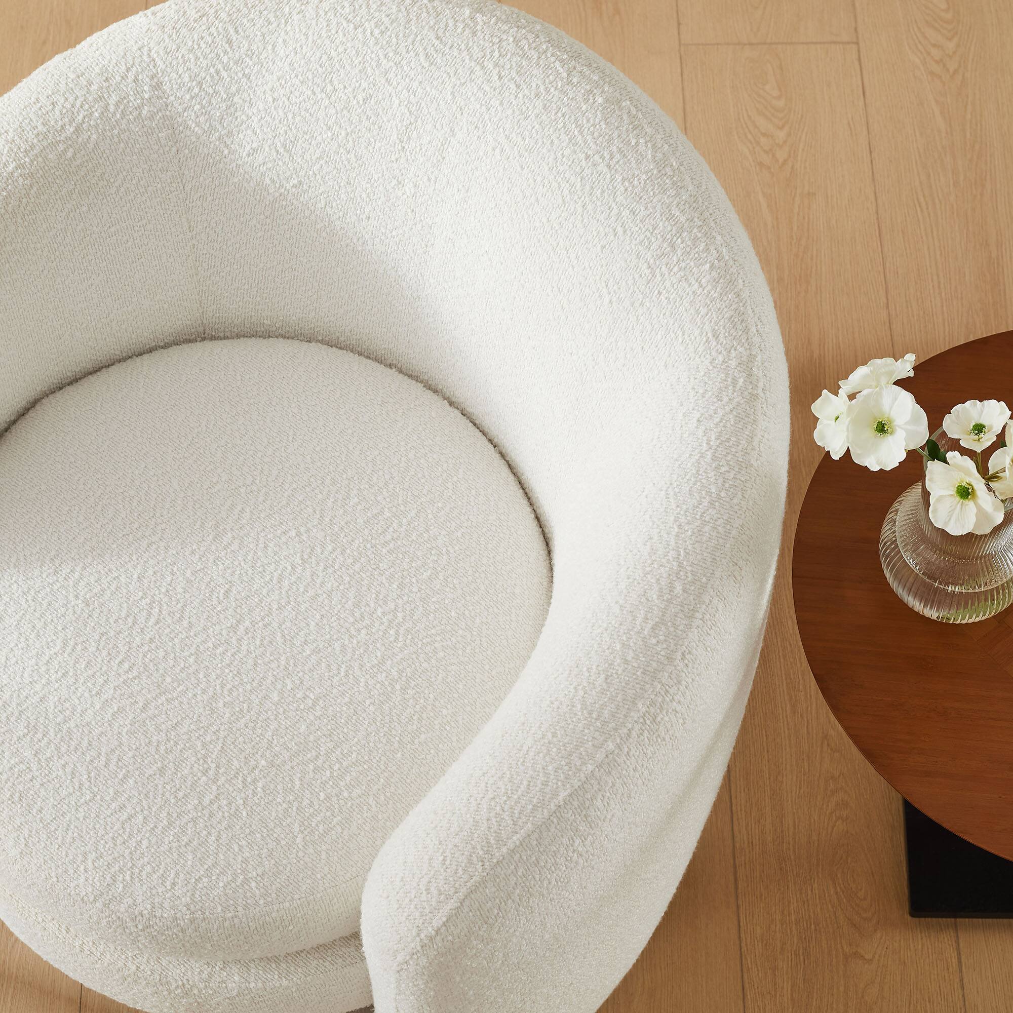 Alt View 5. Modway - Affinity Upholstered Boucle Fabric Curved Back Armchair by Modway - Green.