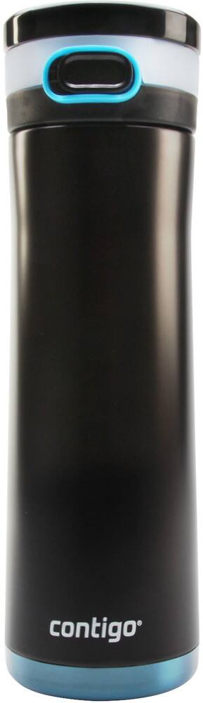 Angle. Contigo - Glacier 20-Oz. Insulated Water Bottle - Black/Electric Blue.