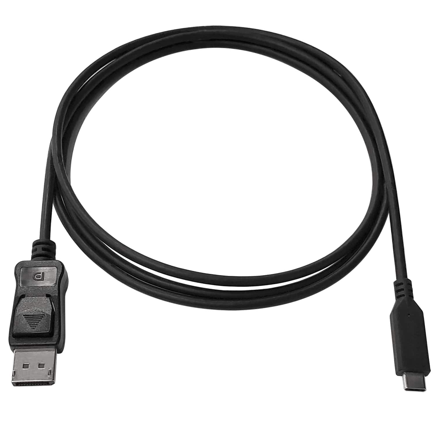 Angle. Accell - USB-C to DisplayPort 1.4 Cable - Black.