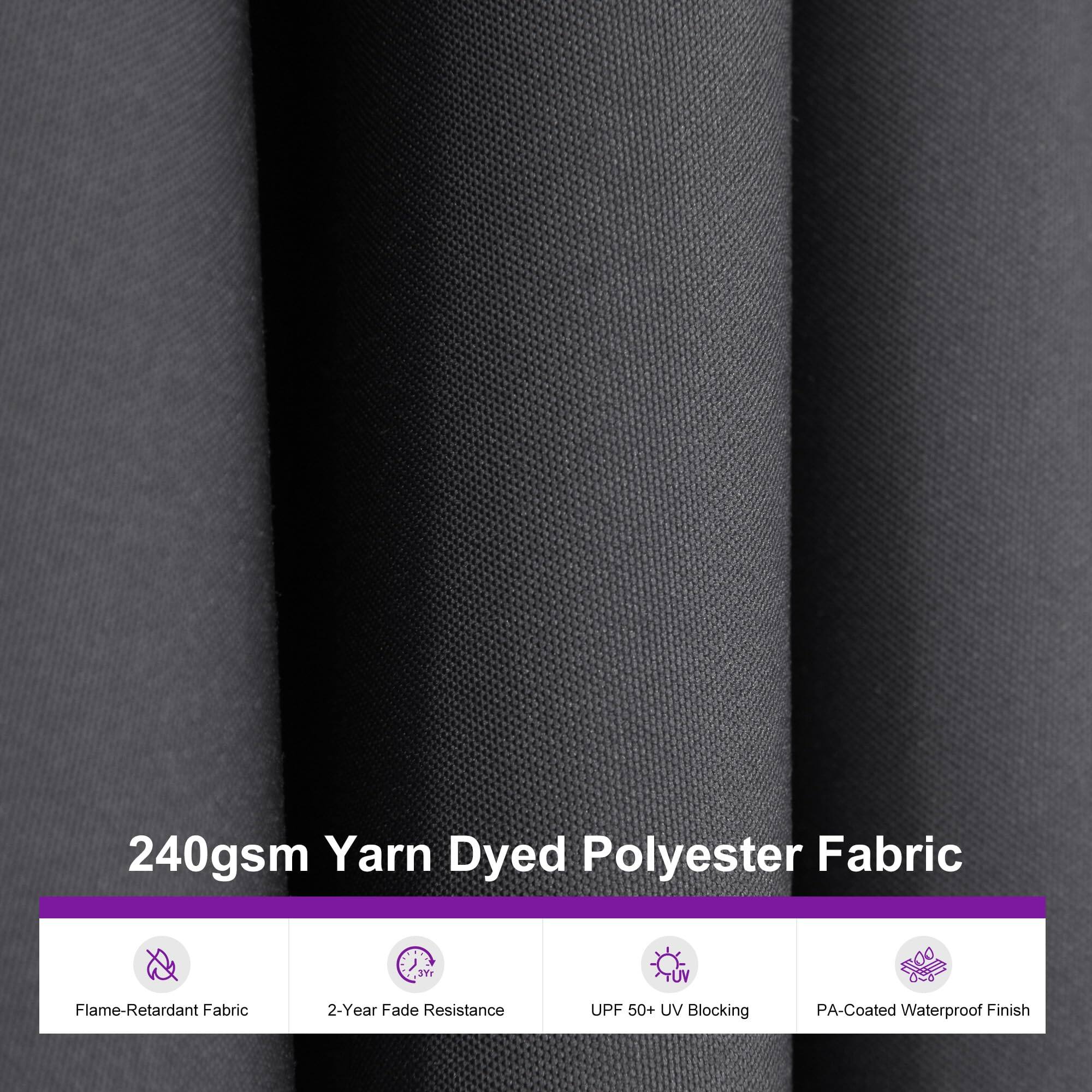 240gsm Yarn Dyed Polyester Fabric

- Flame-Retardant Fabric
- 2-Year Fade Resistance
- UPF 50+ UV Blocking
- PA-Coated Waterproof Finish