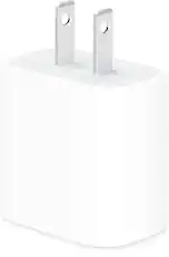 Front. Apple - 18W USB-C Power Adapter - White.