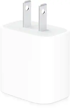 Front. Apple - 18W USB-C Power Adapter - White.