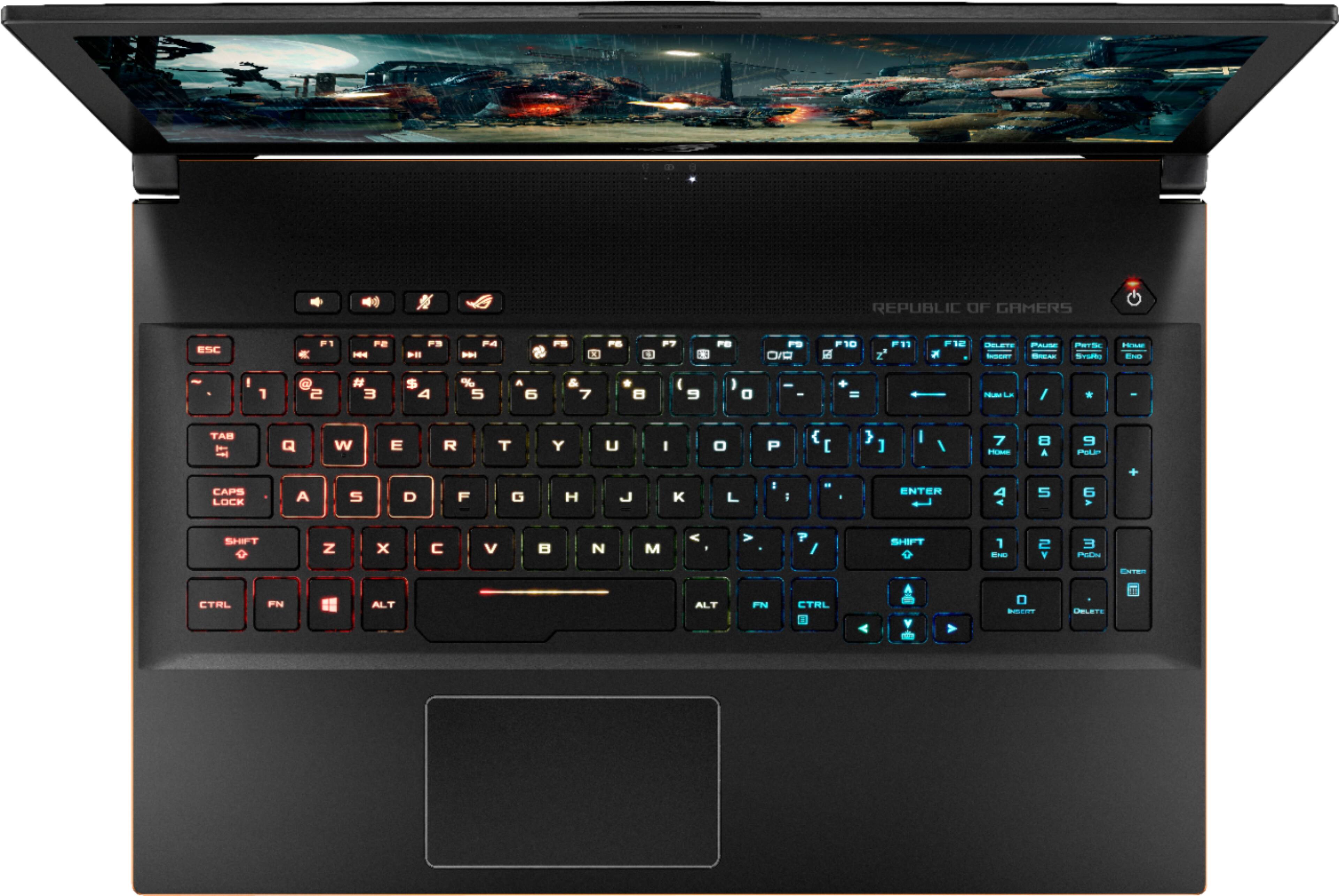 Alt View 7. ASUS - ROG GU501GM 15.6" Gaming Laptop - Intel Core i7 - 16GB Memory - NVIDIA GeForce GTX 1060 - 1TB Hybrid Drive + 128GB SSD - Brushed Black.