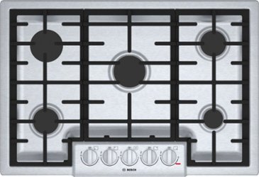 Bosch - 800 Series 30" Built-In Gas Cooktop with 5 burners - Stainless steel - Front_Zoom