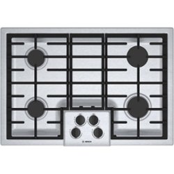 Bosch - 500 Series 30" Built-In Gas Cooktop with 4 burners - Stainless steel - Front_Zoom