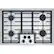 Front. Bosch - 500 Series 30" Built-In Gas Cooktop with 4 burners - Stainless Steel.