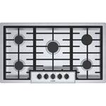 Bosch - 36" Gas Cooktop - Stainless steel - Front_Standard