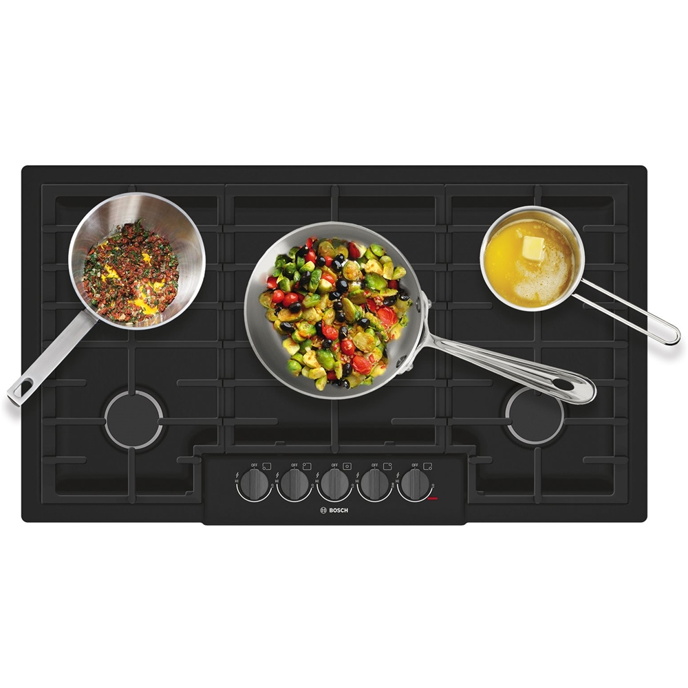 Bosch 800 Series 36 Built-In Gas Cooktop with 5 burners and OptiSim  Stainless Steel NGM8656UC - Best Buy