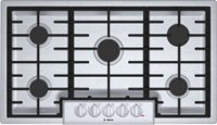 Bosch - 800 Series 36" Built-In Gas Cooktop with 5 burners and OptiSim - Stainless Steel - Front_Zoom
