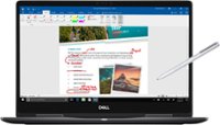 Front Zoom. Dell - 2-in-1 15.6" 4K Ultra HD Touch-Screen Laptop - Intel Core i7 - 16GB Memory - NVIDIA GeForce MX130 - 256GB SSD - Abyss Black.