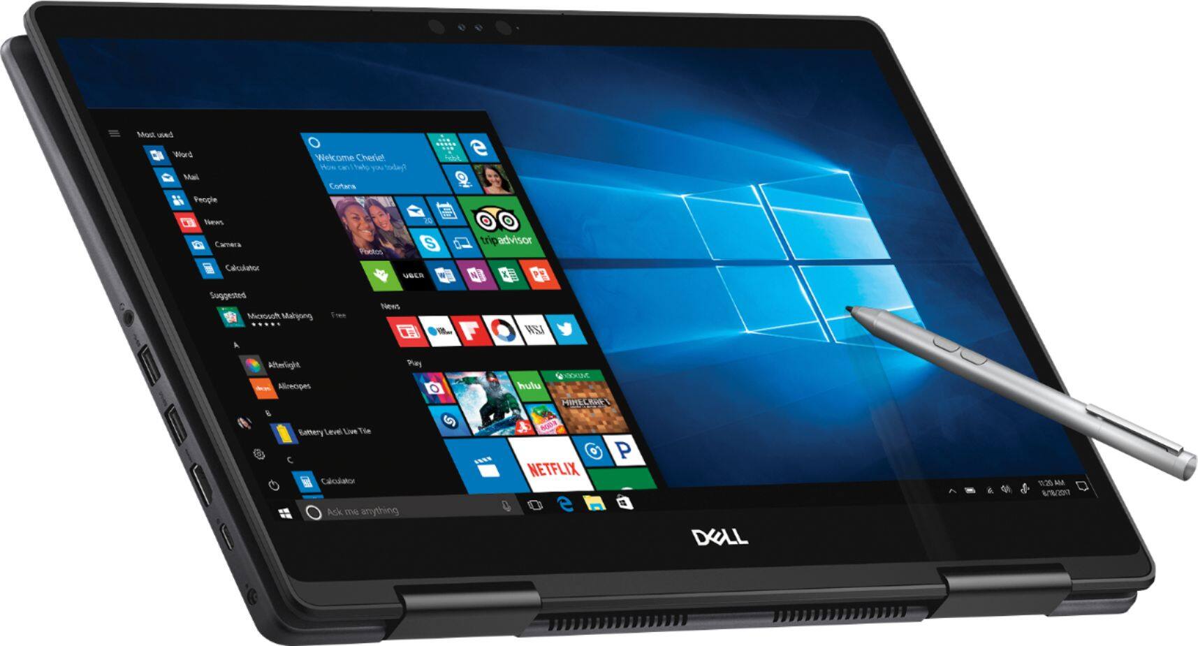 Alt View 12. Dell - 2-in-1 15.6" 4K Ultra HD Touch-Screen Laptop - Intel Core i7 - 16GB Memory - NVIDIA GeForce MX130 - 256GB SSD.