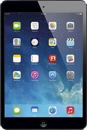Front. Apple - iPad mini Wi-Fi + 4G LTE - 16GB - Black.