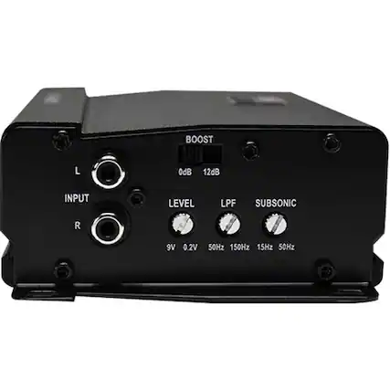 Front. MB Quart - 400W Class D Digital Mono MOSFET Amplifier with Variable Low-Pass Crossover - Black.