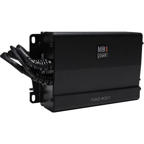 Left. MB Quart - 400W Class D Digital Mono MOSFET Amplifier with Variable Low-Pass Crossover - Black.