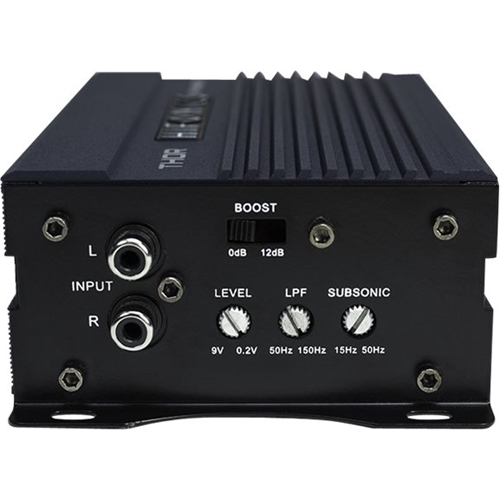 Left View: BOSS Audio - ELITE 2500W Class AB Mono MOSFET Amplifier with Variable Low-Pass Crossover - Black
