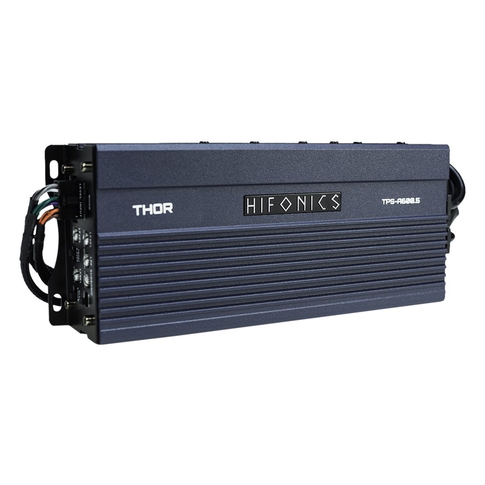 Left View: Hifonics - Thor 600W Class D Digital Multichannel MOSFET Amplifier with Variable Low-Pass Crossover - Black