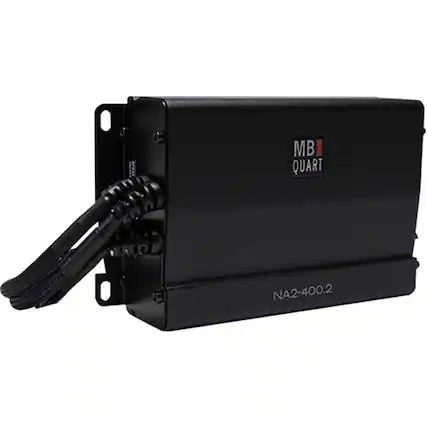 Front. MB Quart - 400W Class D Digital 2-Channel MOSFET Amplifier with Variable Crossovers - Black.