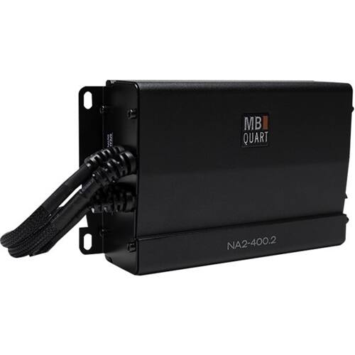Front. MB Quart - 400W Class D Digital 2-Channel MOSFET Amplifier with Variable Crossovers - Black.