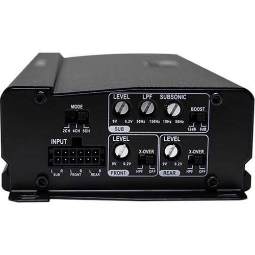 Angle. MB Quart - 500W Class D Digital Multichannel MOSFET Amplifier with Variable Low-Pass Crossover - Black.