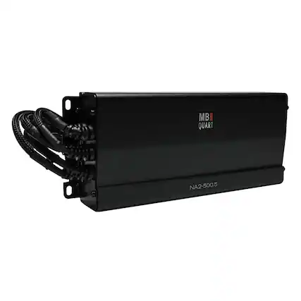 Front. MB Quart - 500W Class D Digital Multichannel MOSFET Amplifier with Variable Low-Pass Crossover - Black.