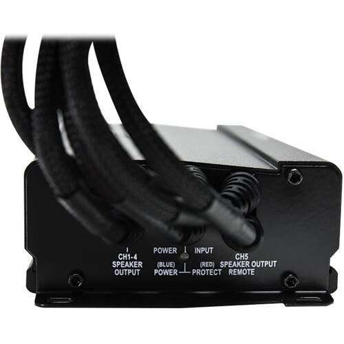 Left. MB Quart - 500W Class D Digital Multichannel MOSFET Amplifier with Variable Low-Pass Crossover - Black.