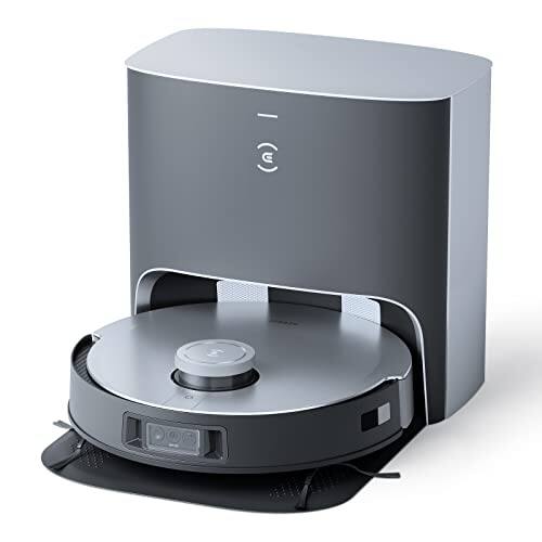 Alt View 2. ECOVACS Robotics - ECOVACS DEEBOT X1 PLUS ROBOT VACUUM AND MOP COMBO WITH SELF EMPTYING STATION - Black.