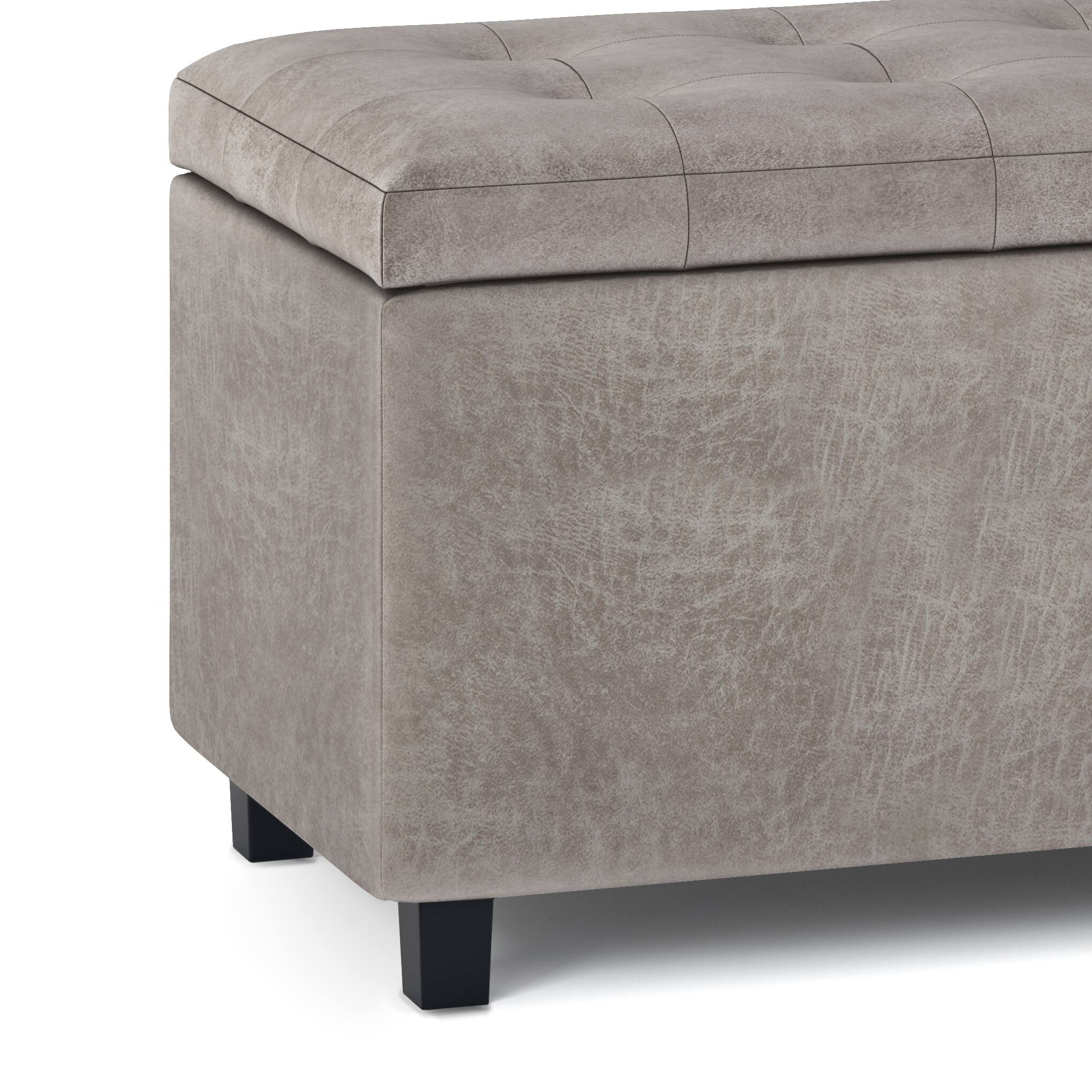 Alt View 18. Simpli Home - Cosmopolitan Storage Ottoman - Distressed Grey Taupe.