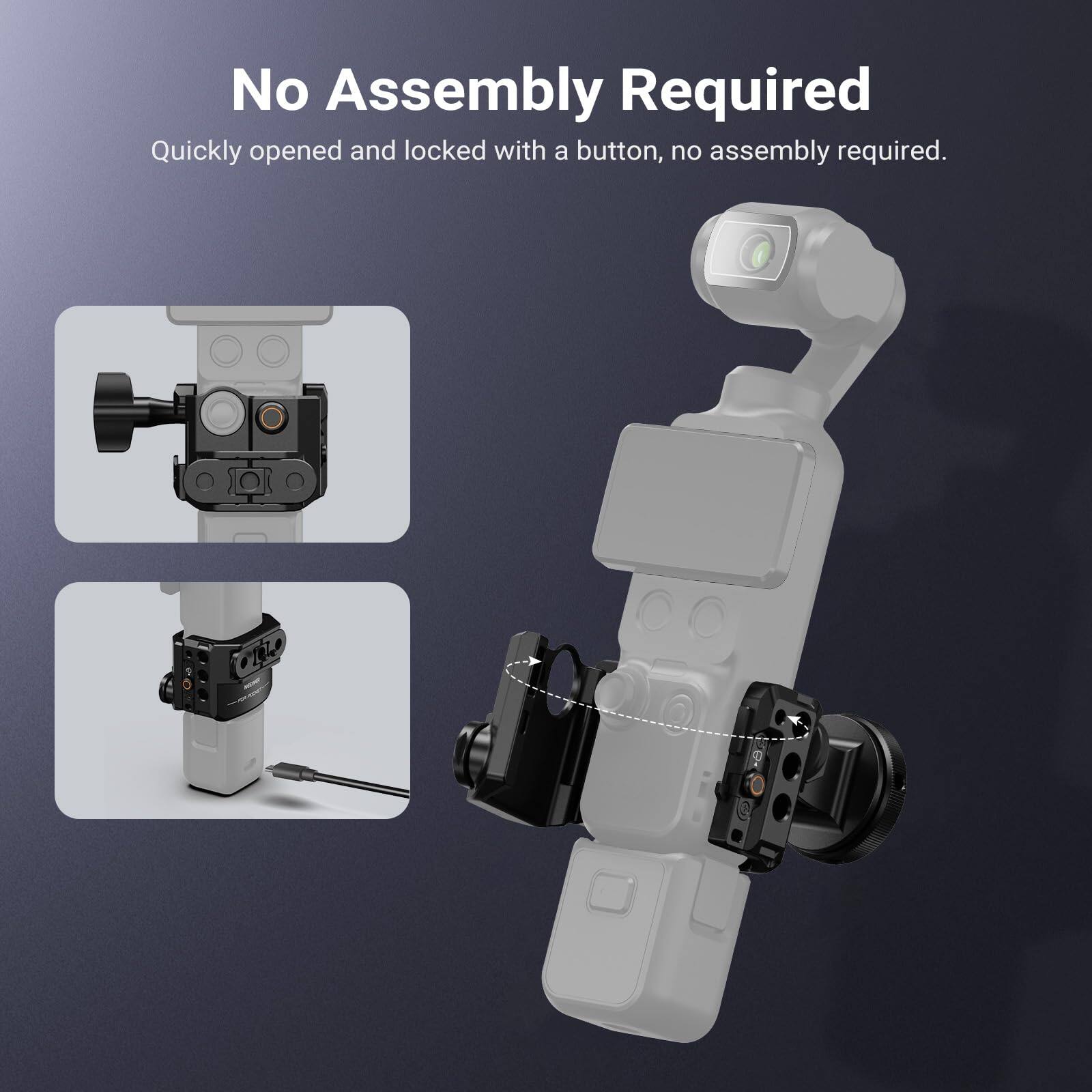 No Assembly Required

Quickly opened and locked with a button, no assembly required.