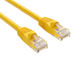 Cable Leader - Cat 5e Ethernet Cable, 24 AWG Snagless RJ45 Patch, Gigabit for Router, Gaming Console, PC, Printer - Yellow